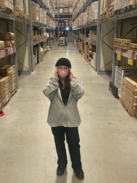 「NIKE(ナイキ)のアイテム(パーカー)」を使った、みぃさん(レディース・150cm)の秋コーディネート