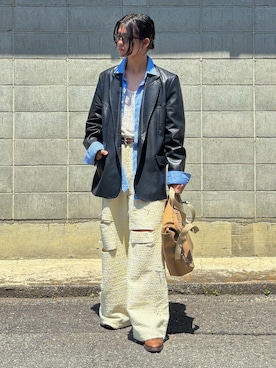 soshunさんの「SHIRT FIRSTHAND by 5525gallery/シャツファーストハンド バイ 5525ギャラリー SHFH REGULAR COLLAR SHIRTS / レギュラーカラーシャツ」を使ったコーディネート