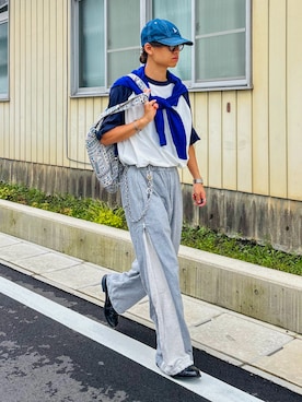 soshunさんの「3way loose inside out sweat pants/３wayルーズ切り替えスウェットパンツ」を使ったコーディネート