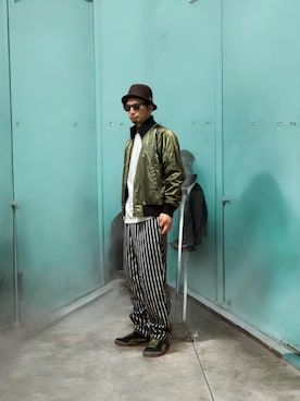 「PUMA(プーマ)のアイテム(ジャケット/アウター)」を使った、モミヒゲさん(メンズ・175cm)の春コーディネート