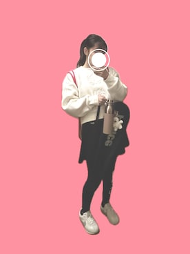 「NIKE(ナイキ)のアイテム(スカート)」を使った、17.さん(レディース・157cm)の冬コーディネート