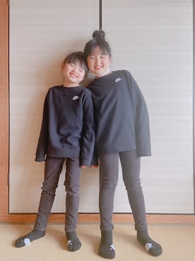 「NIKE(ナイキ)のアイテム(スウェット)」を使った、ruarioさん(キッズ・130cm)の冬コーディネート