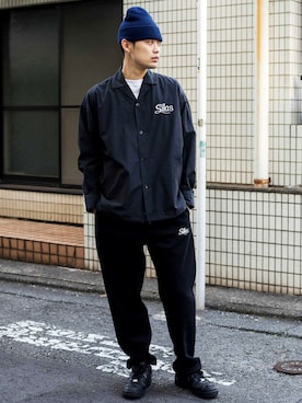 「SILAS(サイラス)のアイテム」を使った、SILASさん(メンズ・180cm)の冬コーディネート