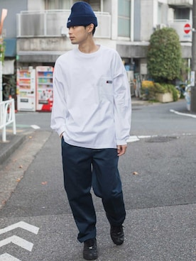 「SILAS(サイラス)のアイテム」を使った、SILASさん(メンズ・180cm)の冬コーディネート