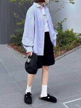 「BIRKENSTOCK(ビルケンシュトック)のアイテム」を使った、ukiさん(レディース・155cm)の夏コーディネート