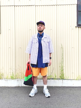 「NIKE(ナイキ)のアイテム(キャップ)」を使った、FUNAさん(メンズ・169cm・30代)の夏コーディネート