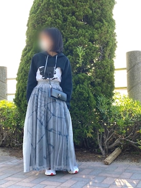 「NIKE(ナイキ)のアイテム(パーカー)」を使った、Yさん(レディース・147cm)の春コーディネート