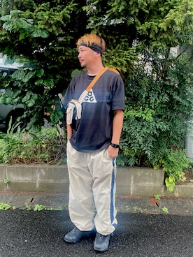 「NIKE(ナイキ)のアイテム(ヘアバンド)」を使った、4U♾1984さん(メンズ・170cm・40代)の秋コーディネート