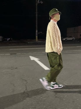 「NIKE(ナイキ)のアイテム(ニット/セーター)」を使った、4U♾1984さん(メンズ・170cm・30代)の冬コーディネート