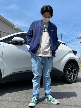 「NIKE(ナイキ)のアイテム(ブルゾン)」を使った、リョーマさん(メンズ・158cm)の春コーディネート