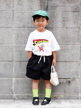 「NIKE(ナイキ)のアイテム(シューズ)」を使った、yuto@airiさん(キッズ・100cm)の夏コーディネート