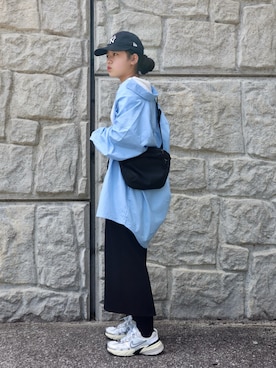 「NIKE(ナイキ)のアイテム(スニーカー)」を使った、花音さん(キッズ・148cm)の春コーディネート