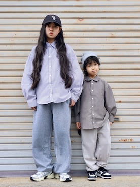 「NIKE(ナイキ)のアイテム(スニーカー)」を使った、花音さん(キッズ・148cm)の春コーディネート