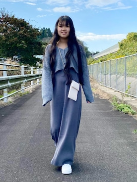「NIKE(ナイキ)のアイテム(スニーカー)」を使った、花音さん(キッズ・146cm)の秋コーディネート