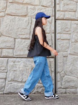 「NIKE(ナイキ)のアイテム(スニーカー)」を使った、花音さん(キッズ・145cm)の夏コーディネート
