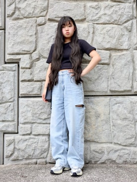 「NIKE(ナイキ)のアイテム(スニーカー)」を使った、花音さん(キッズ・148cm)の夏コーディネート
