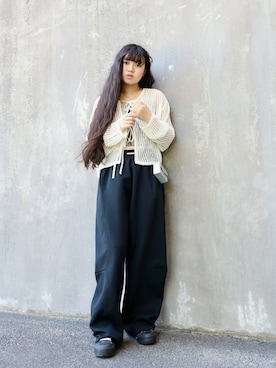 「NIKE(ナイキ)のアイテム(スニーカー)」を使った、花音さん(キッズ・150cm)の春コーディネート