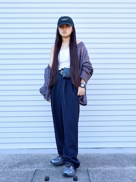 「NIKE(ナイキ)のアイテム(スニーカー)」を使った、花音さん(キッズ・149cm)の秋コーディネート