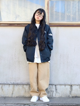 「NIKE(ナイキ)のアイテム(スニーカー)」を使った、花音さん(キッズ・148cm)の冬コーディネート