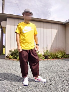 「NIKE(ナイキ)のアイテム(トップス)」を使った、カホンさん(メンズ・169cm)の夏コーディネート