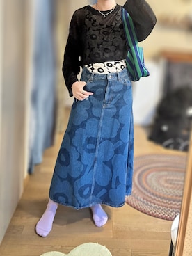 ゆさんの「Uusia Unikko / jersey top（marimekko | マリメッコ）」を使ったコーディネート