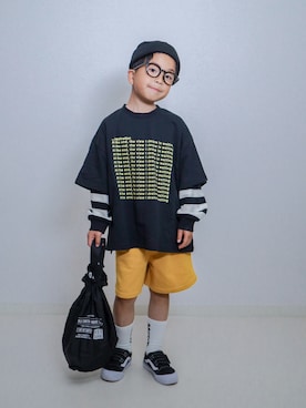 「VANS(バンズ)のアイテム(スニーカー)」を使った、ma-kunさん(キッズ・120cm)の春コーディネート