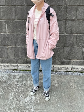 「NIKE(ナイキ)のアイテム(その他アウター)」を使った、yukinoさん(レディース・160cm)の春コーディネート