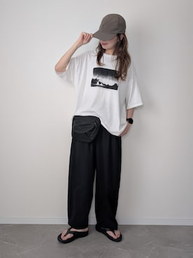 「OOFOS(ウーフォス)のアイテム」を使った、HALさん(レディース・162cm)の夏コーディネート