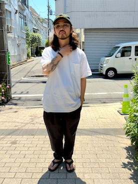 「OOFOS(ウーフォス)のアイテム」を使った、Rainyさん(メンズ・174cm)の春コーディネート
