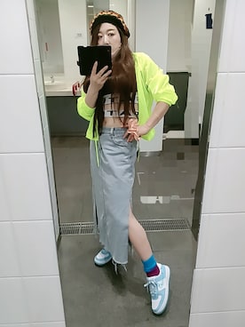 「NIKE(ナイキ)のアイテム(ジャケット/アウター)」を使った、itsuka&Tさん(レディース・151cm)の秋コーディネート