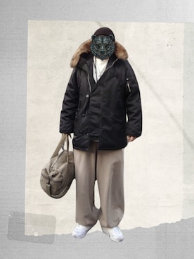 「NIKE(ナイキ)のアイテム(スウェットパンツ)」を使った、BEARZ APPAREL STAFFさん(メンズ・175cm)の冬コーディネート