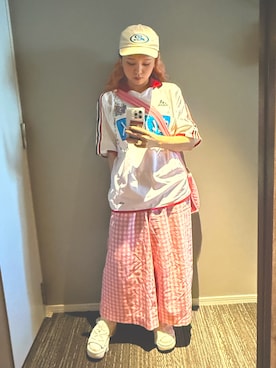 「NIKE(ナイキ)のアイテム(サンダル)」を使った、るるこさん(レディース・148cm・20代)の夏コーディネート