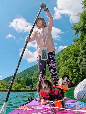「ROXY(ロキシー)のアイテム(キャップ)」を使った、𝓮𝓽𝓼𝓾*さん(レディース・157cm)の夏コーディネート