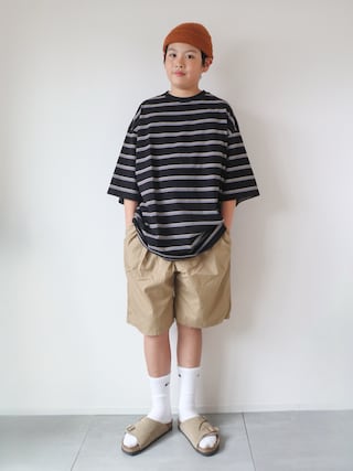 「niko and...(ニコアンド)のUSAコットンショートスリーブT(Tシャツ/カットソー)」を使った、KISA / SANAさん(キッズ・154cm)の夏コーディネート