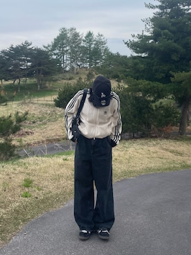 「adidas(アディダス)のアイテム(ジャケット/アウター)」を使った、senaさん(レディース・160cm)の春コーディネート
