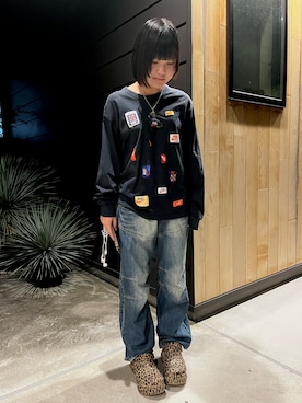 「NIKE(ナイキ)のアイテム(Tシャツ/カットソー)」を使った、ねねさん(レディース・148cm)の秋コーディネート