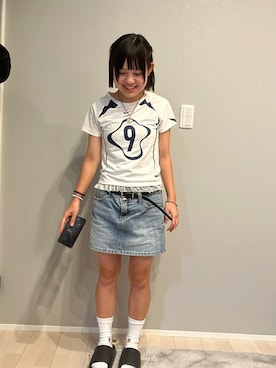 「NIKE(ナイキ)のアイテム(Tシャツ/カットソー)」を使った、ねねさん(レディース・148cm)の秋コーディネート