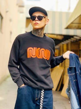 TETUさんの「N(N) _SWEATSHIRT/N(N)_スウェット（NUMBER (N)INE | ナンバーナイン）」を使ったコーディネート