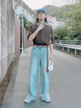 NISSHYさんの「Loose pile skipper shirt / ルーズパイルスキッパーシャツ」を使ったコーディネート