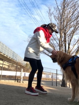 「NIKE(ナイキ)のアイテム(レギンス/スパッツ)」を使った、Cさん(レディース・152cm)の冬コーディネート