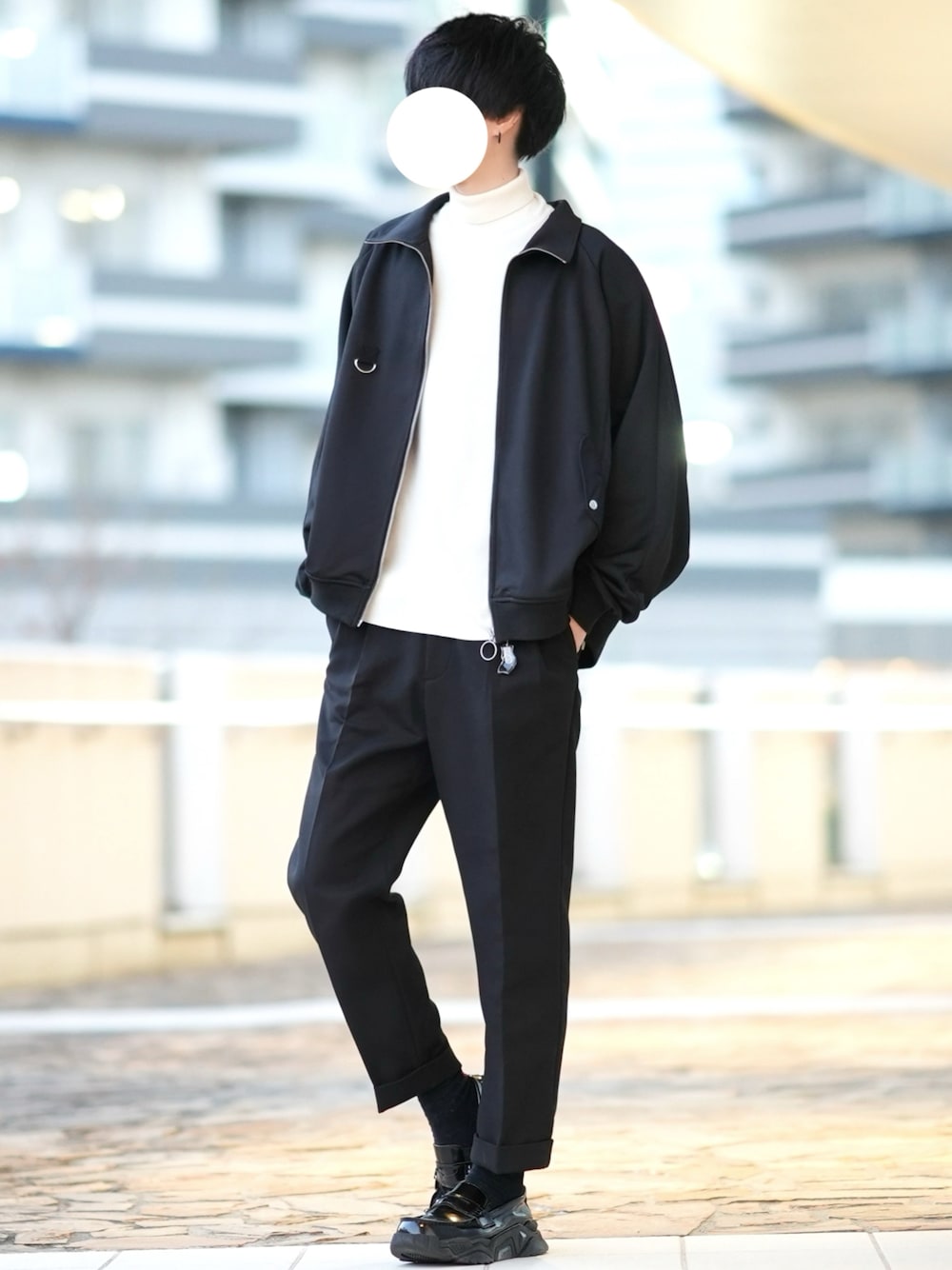 とっしーさんの「DOOPZ HIGH NECK RING ZIP TRACK JACKET/ハイネックリングジップトラックジャケット（DOOPZ）」を使ったコーディネートの1枚目の写真