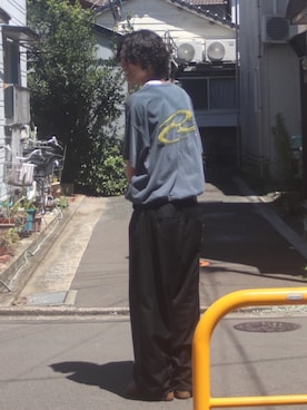 「NIKE(ナイキ)のアイテム(トップス)」を使った、mudaiさん(メンズ・190cm)の夏コーディネート