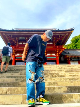 「NIKE(ナイキ)のアイテム(トップス)」を使った、imhonestmanさん(メンズ・166cm)の夏コーディネート