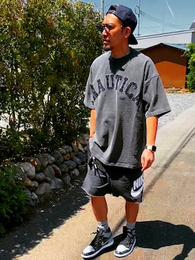 「NIKE(ナイキ)のアイテム(スニーカー)」を使った、SUNさん(メンズ・175cm)の春コーディネート