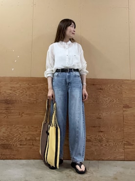 「OOFOS(ウーフォス)のアイテム」を使った、Wajikiさん(レディース・157cm)の春コーディネート