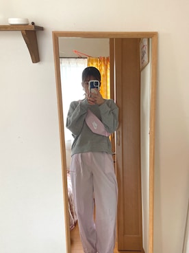 「NIKE(ナイキ)のアイテム(バッグ)」を使った、shami🐣さん(レディース・164cm)の春コーディネート
