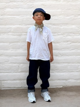「NIKE(ナイキ)のアイテム(スニーカー)」を使った、dadandanさん(キッズ・126cm)の夏コーディネート