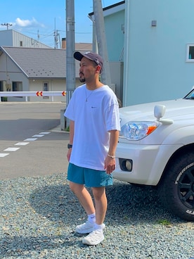 「NIKE(ナイキ)のアイテム(トップス)」を使った、TOKUさん(メンズ・167cm)の夏コーディネート