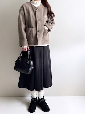 Ayumiさんの「限定展開　マシュマロ タッチ タートルネック ロングスリーブ トップス（FREAK'S STORE | フリークスストア）」を使ったコーディネート
