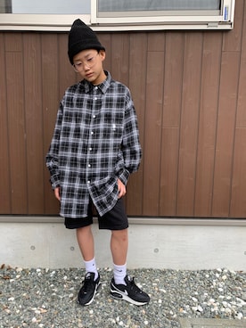 「NIKE(ナイキ)のアイテム(ソックス/靴下)」を使った、omari omariさん(キッズ・147cm)の春コーディネート